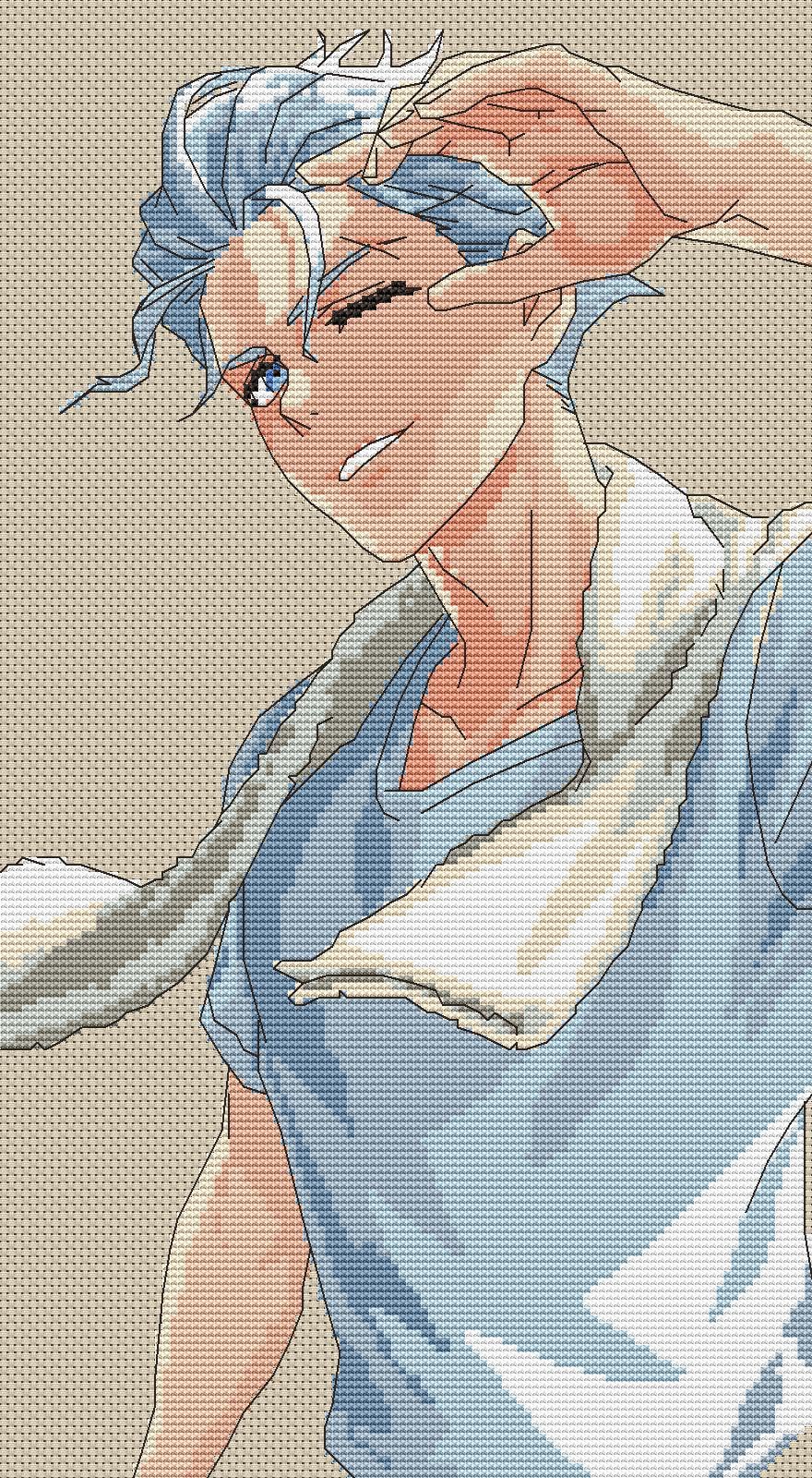 Anime Cross Stitch Pattern Umemia Digital PDF,XSD Chart Fan Art Design