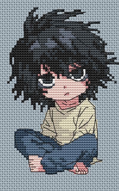 Anime Cross Stitch Pattern DN Digital PDF,XSD Chart Fan Art Design