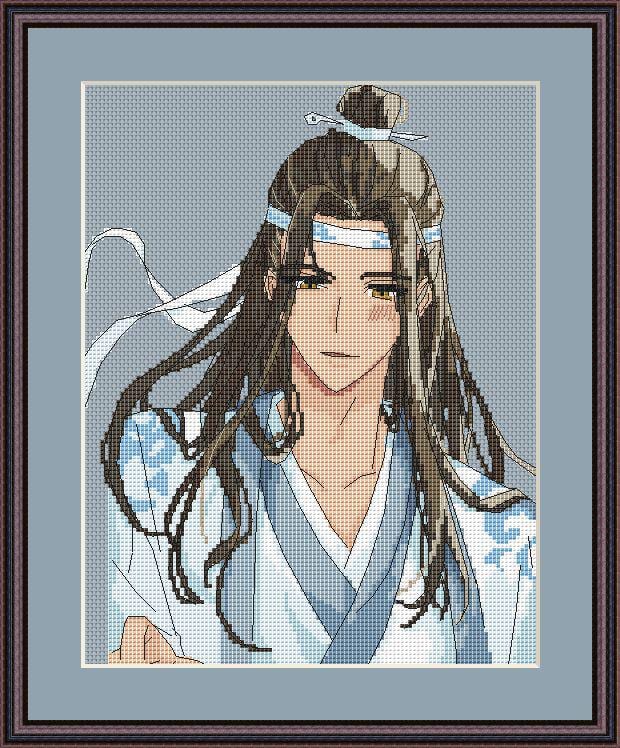 Anime Cross Stitch Pattern Lan Zhan Digital PDF,XSD Chart Fan Art Design