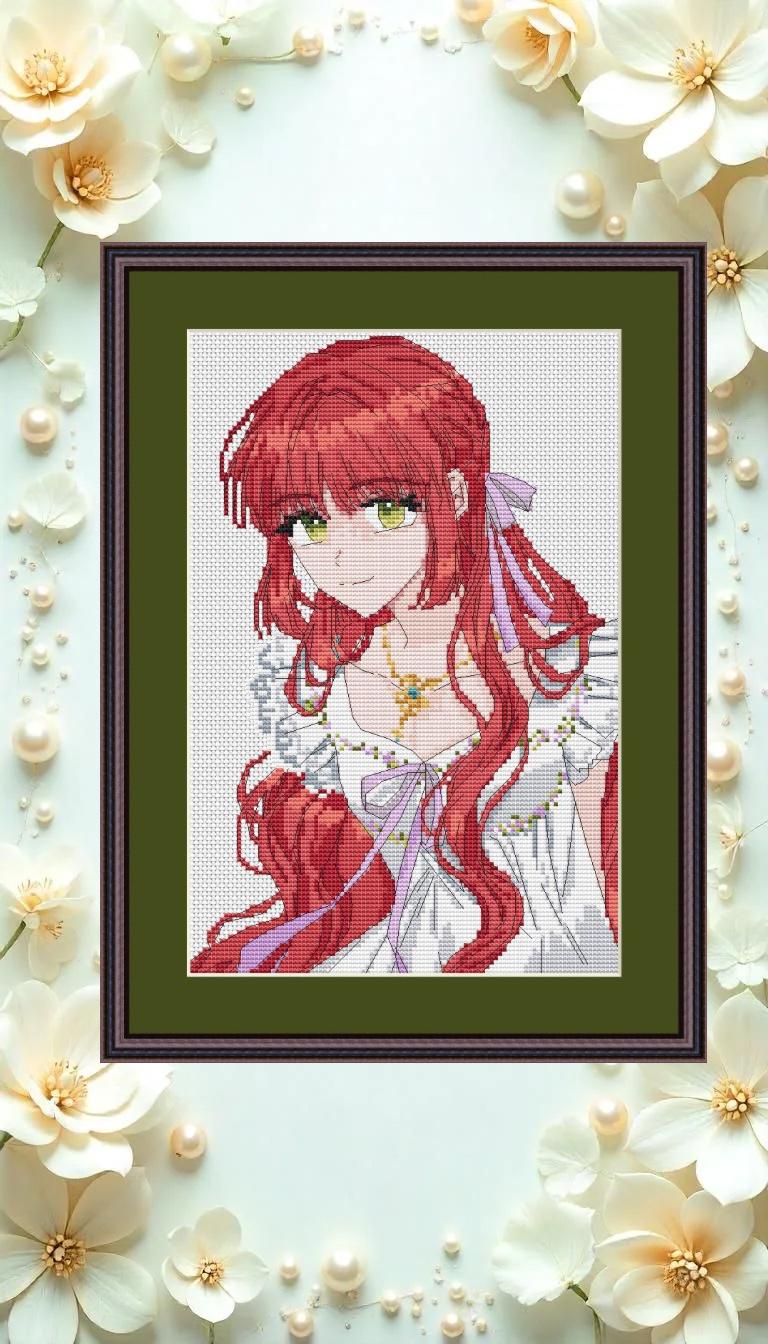 Cross Stitch Pattern Letitia Grey Digital PDF, XSD Chart Art Design