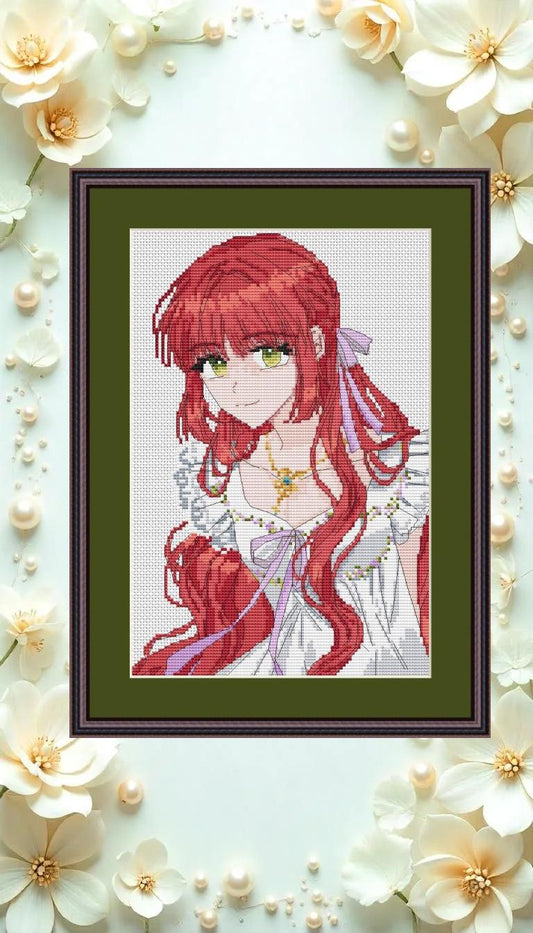Cross Stitch Pattern Letitia Grey Digital PDF, XSD Chart Art Design