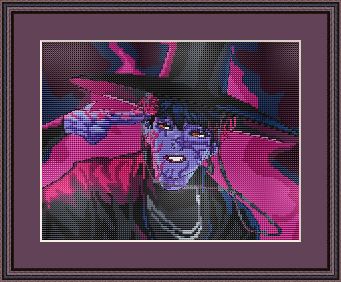 Anime Cross Stitch Pattern  Digital PDF, XSD Chart Demon Baby Fan Art Design
