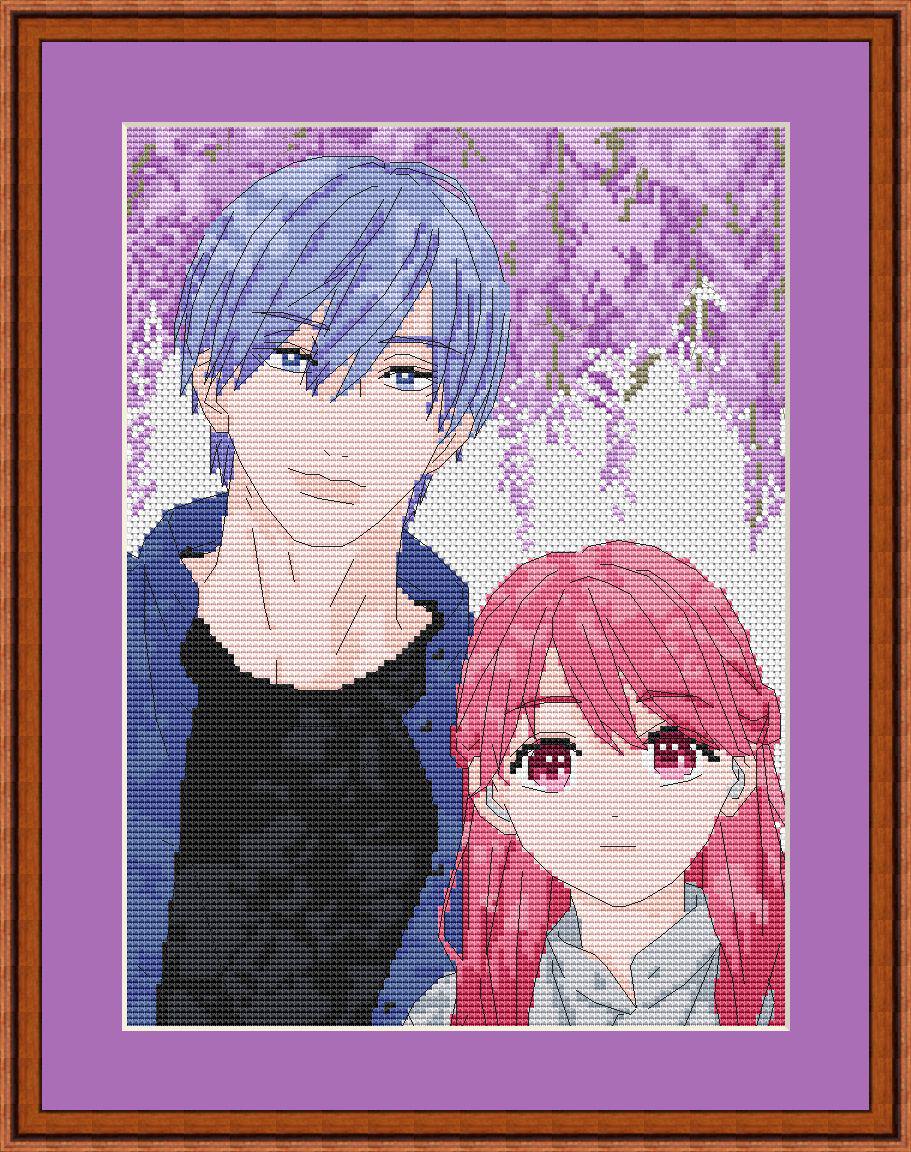 Anime Cross Stitch Pattern A sing of Affection Digital PDF,XSD Fan Art Design
