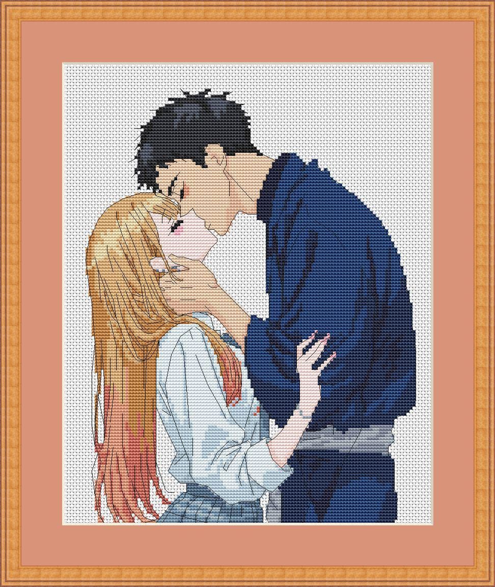 Anime Marin and Gojo Cross Stitch Pattern Digital PDF, XSD Chart Fan Art Design