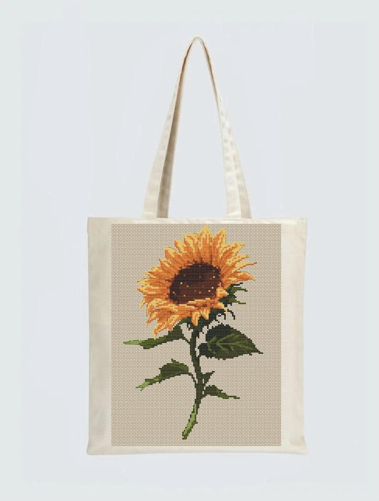 Cross Stitch Pattern Sunflower Digital PDF, XSD Chart Art Design