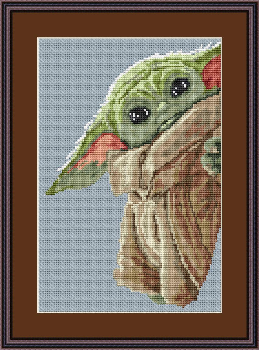 Cross Stitch Pattern Grogu Digital PDF Chart Fan Art Design