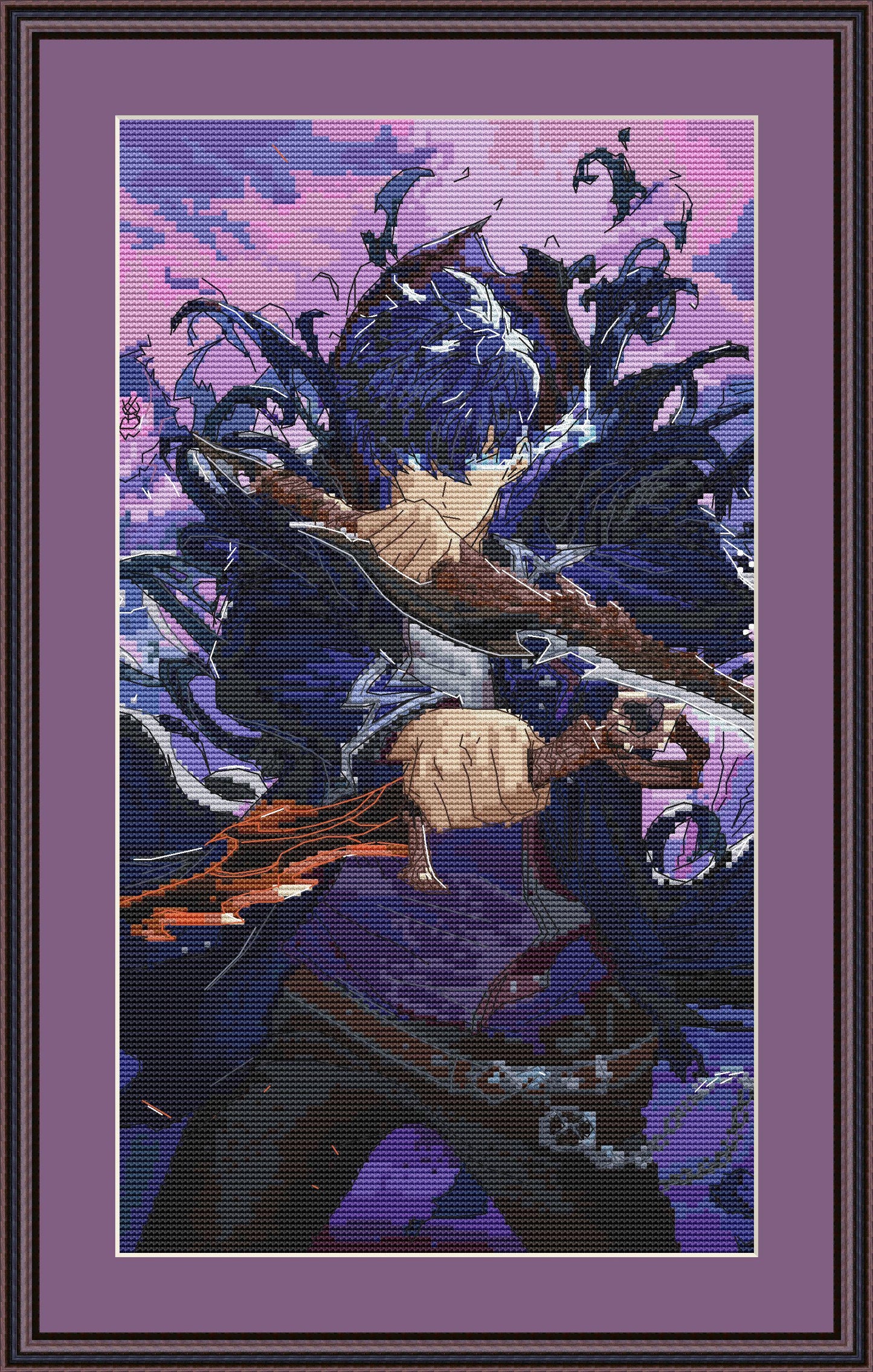 Anime Style Cross Stitch Pattern  Digital PDF Chart  Manga Fan Art Design Instant Download