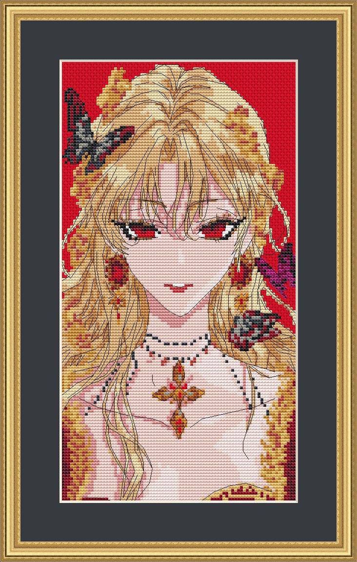 Cross Stitch Pattern Roxana Digital PDF, XSD Chart Manhwa Design