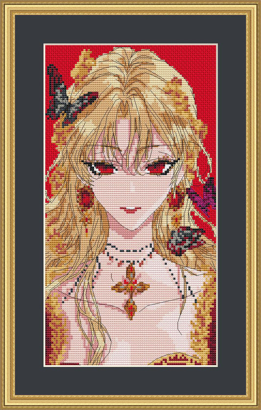 Cross Stitch Pattern Roxana Digital PDF, XSD Chart Manhwa Design