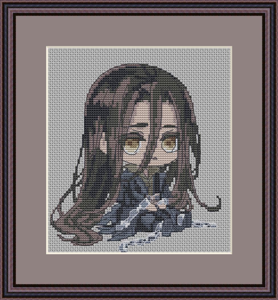 Anime Cross Stitch Pattern Wen Ning Digital PDF,XSD Chart Fan Art Design