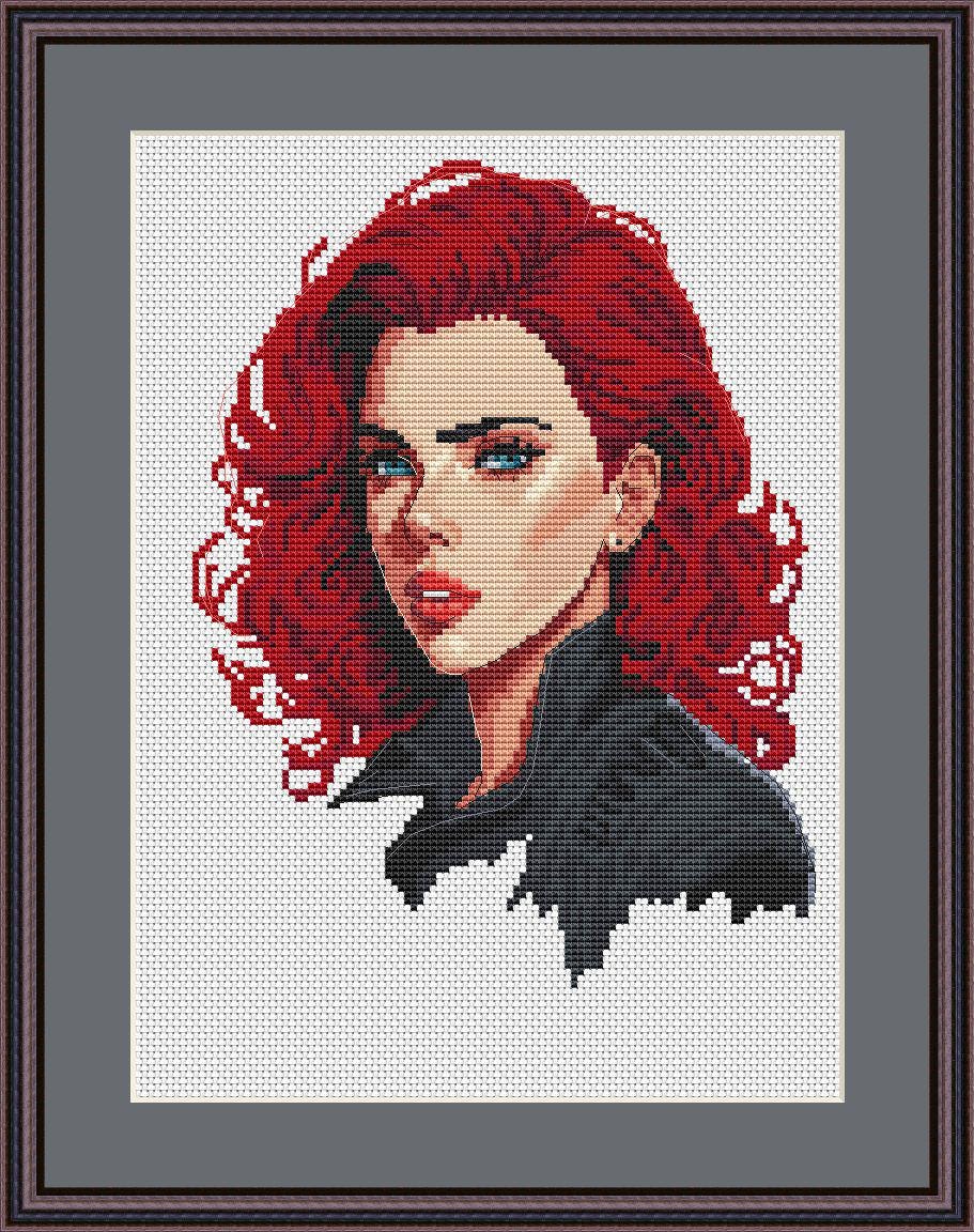 Cross Stitch Pattern Blck Widow Digital PDF,XSD Chart Fan Art Design