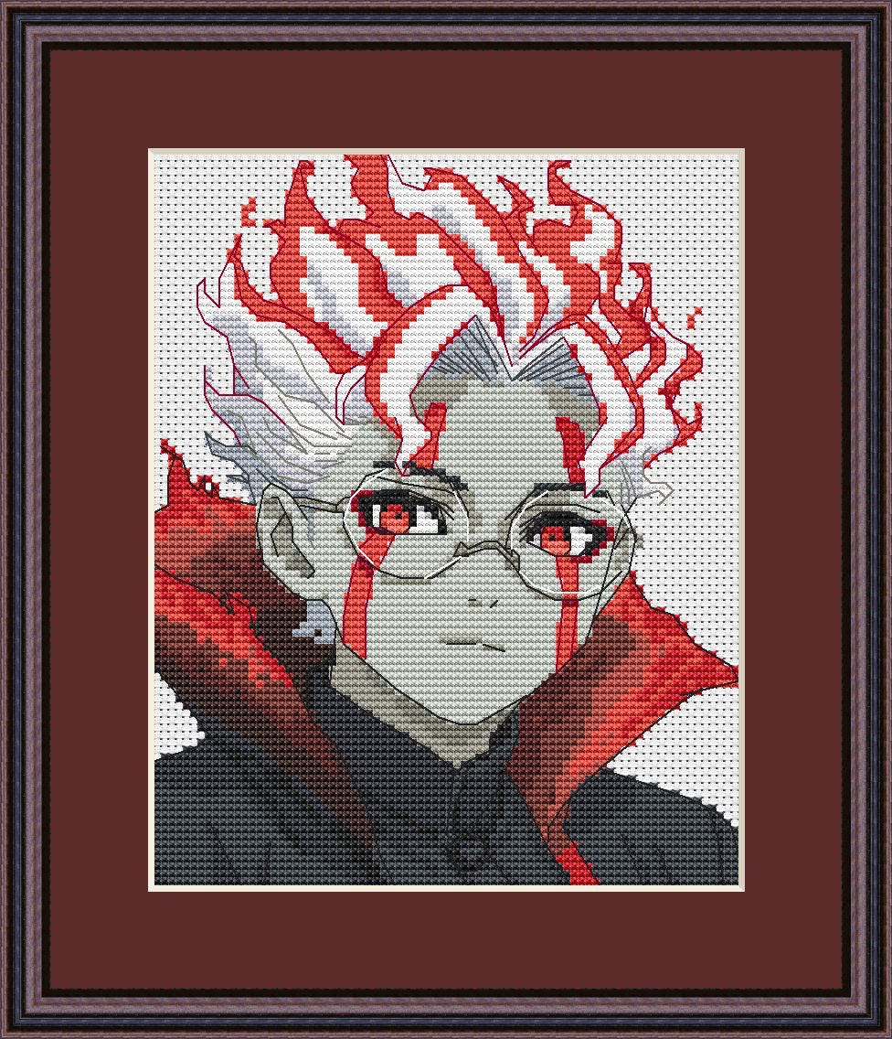Anime Boy Cross Stitch Pattern Digital PDF,XSD Chart Fan Art Design