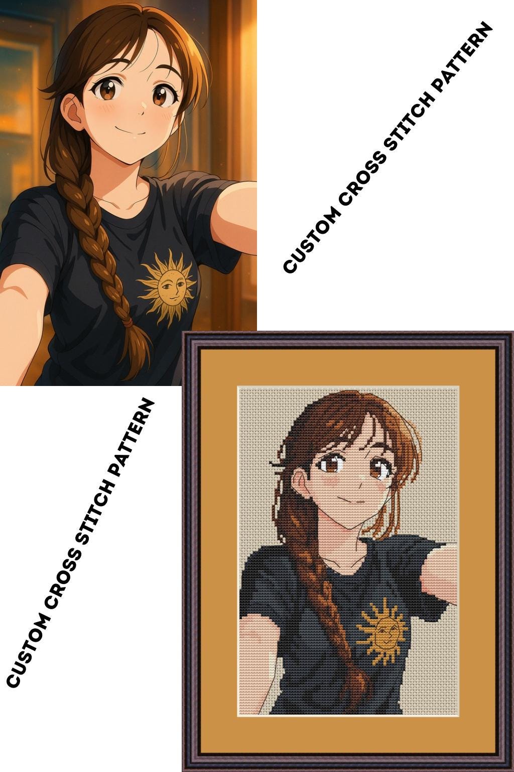 Turn Yourself into Your Favorite Character – Custom Portrait Cross Stitch Pattern