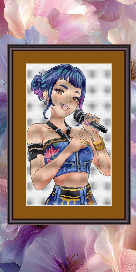 Anime Cross Stitch Pattern Zoey Digital PDF, XSD Chart Fan Art Design
