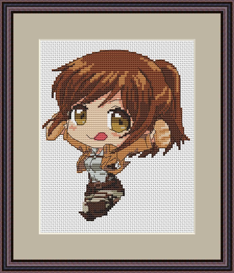 Anime Cross Stitch Pattern Sasha Digital PDF,XSD Chart Fan Art Design