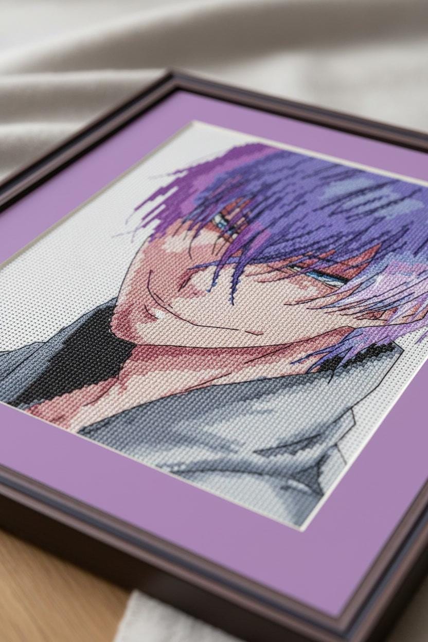 Anime Boy Cross Stitch Pattern Ichimaru Digital PDF, XSD Chart Fan Art Design