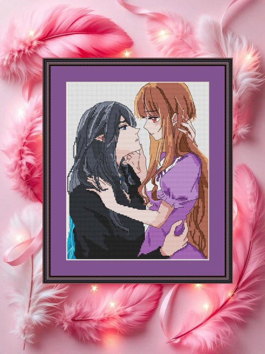 Anime Cross Stitch Pattern Digital PDF,XSD Chart Fan Art Design
