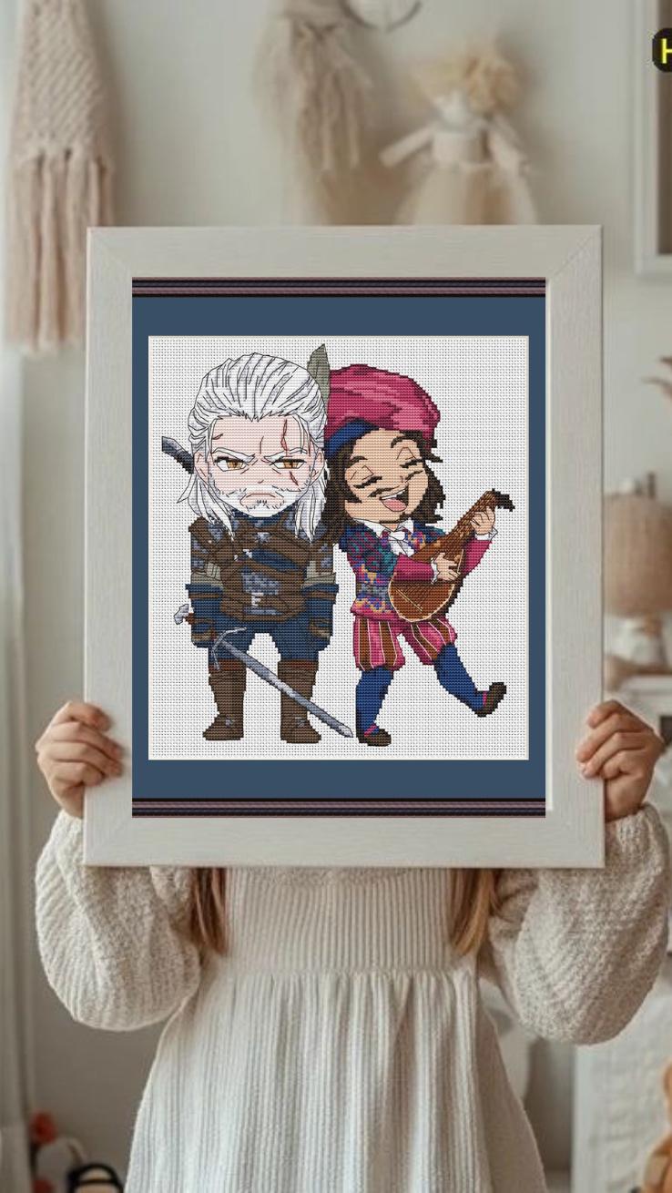 Cross Stitch Pattern Witcher Digital PDF,XSD Chart Fan Art