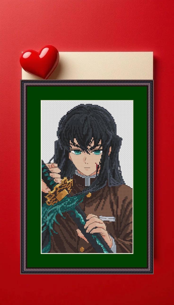 Anime Cross Stitch Pattern Tokito Digital PDF,XSD Chart Fan Art Design