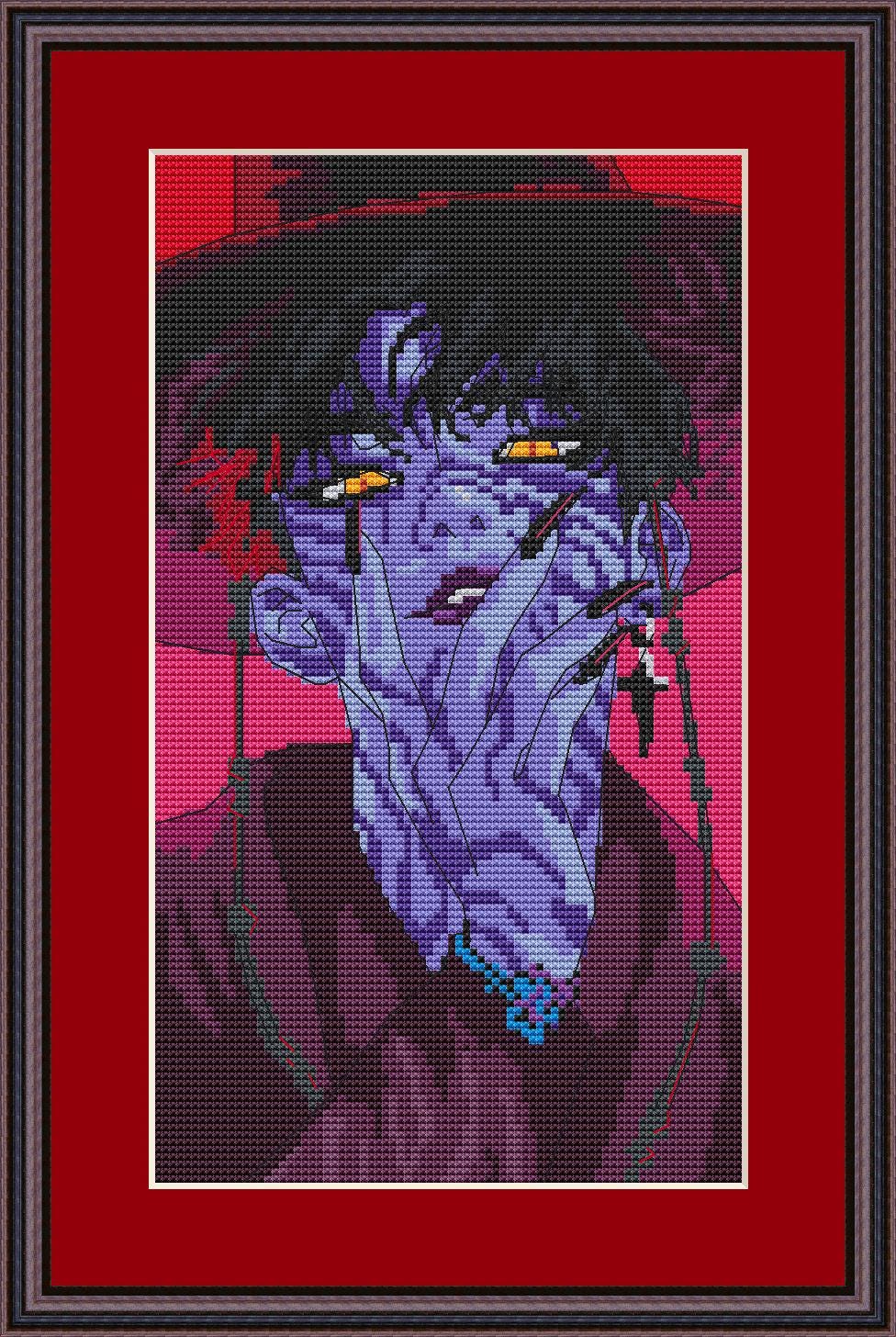Anime Cross Stitch Pattern  Digital PDF, XSD Chart Demon Jinu Fan Art Design