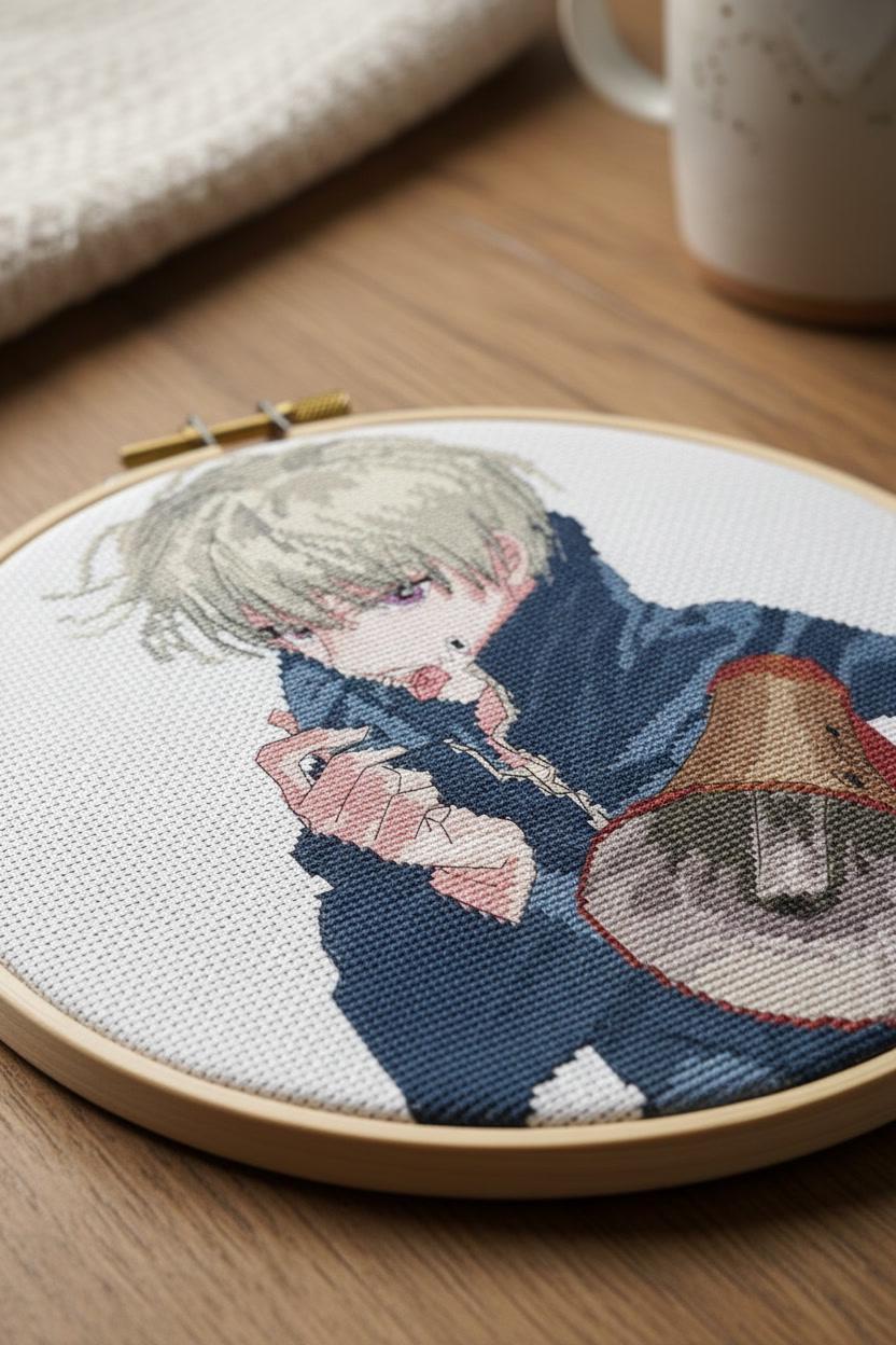 Anime Boy Cross Stitch Pattern Inumaki Digital PDF,XSD Chart Fan Art Design