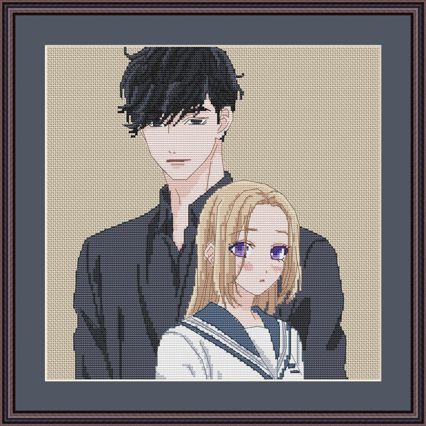Anime Cross Stitch Pattern Digital PDF,XSD Chart Fan Art Design