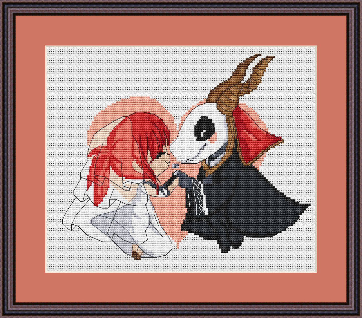 Anime Cross Stitch Pattern Magus Bride Digital PDF, XSD Chart  Manga Fan Art