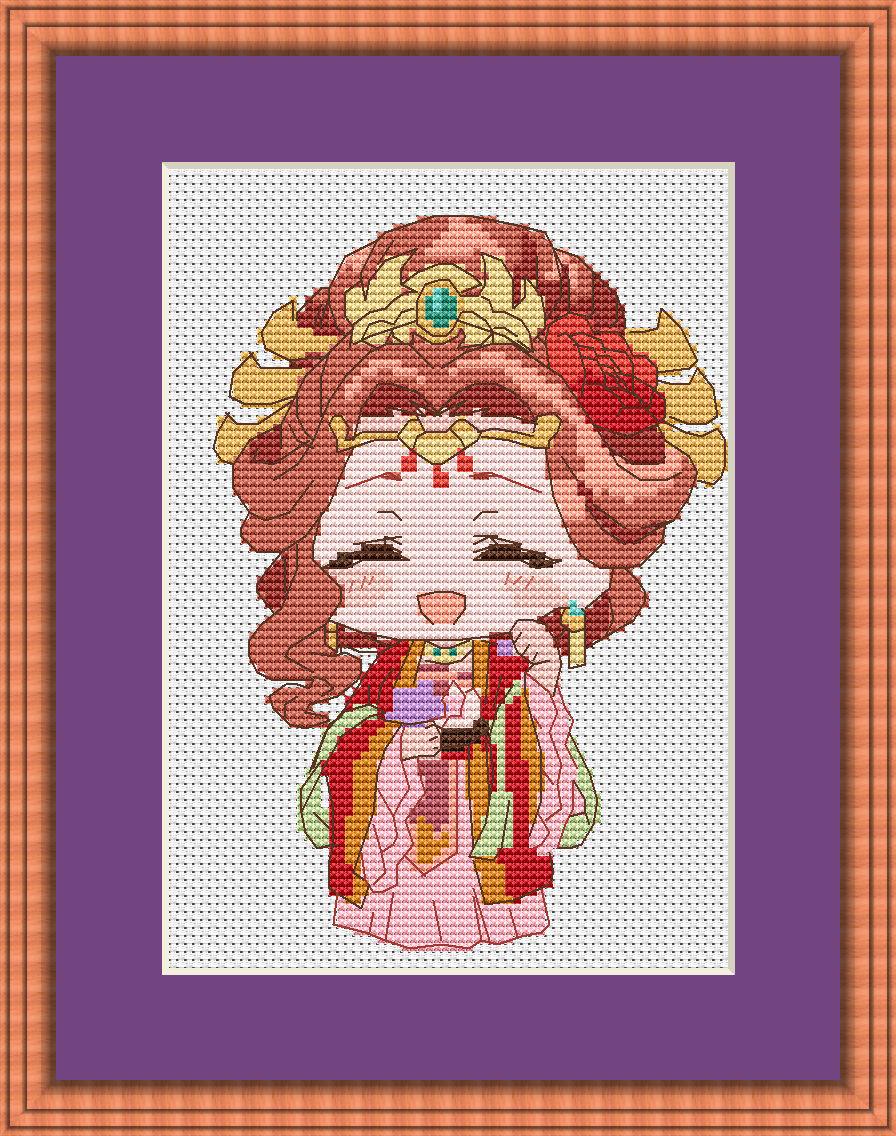 Anime Cross Stitch Pattern Gyokuyou Digital PDF Chart Fan Art Design