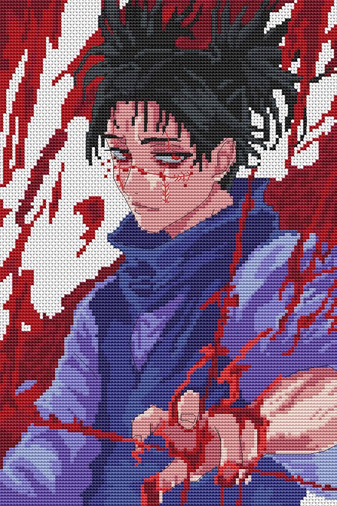 Anime Boy Cross Stitch Pattern Chosooo Digital PDF,XSD Chart Fan Art Design