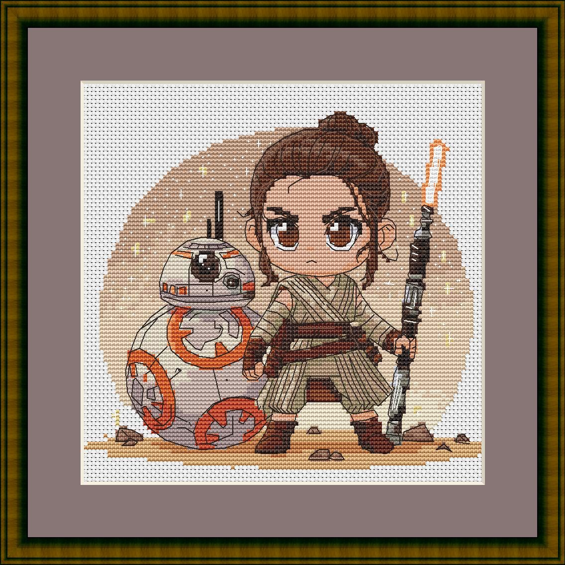 Cross Stitch Pattern Rey Skyw Digital PDF,XSD Chart Fan Art