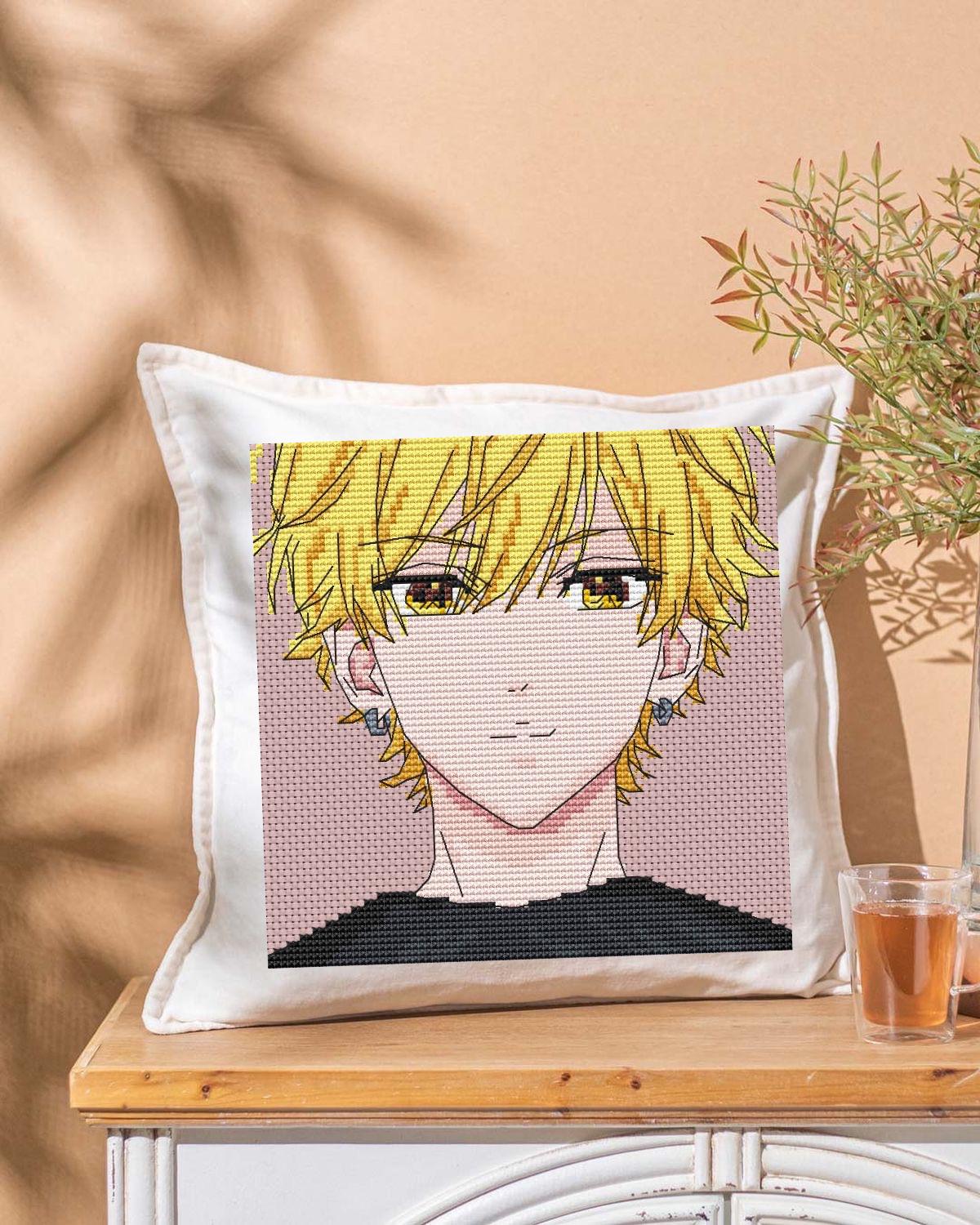 Anime Cross Stitch Pattern Kai Miura Digital PDF, XSD Chart Fan Art