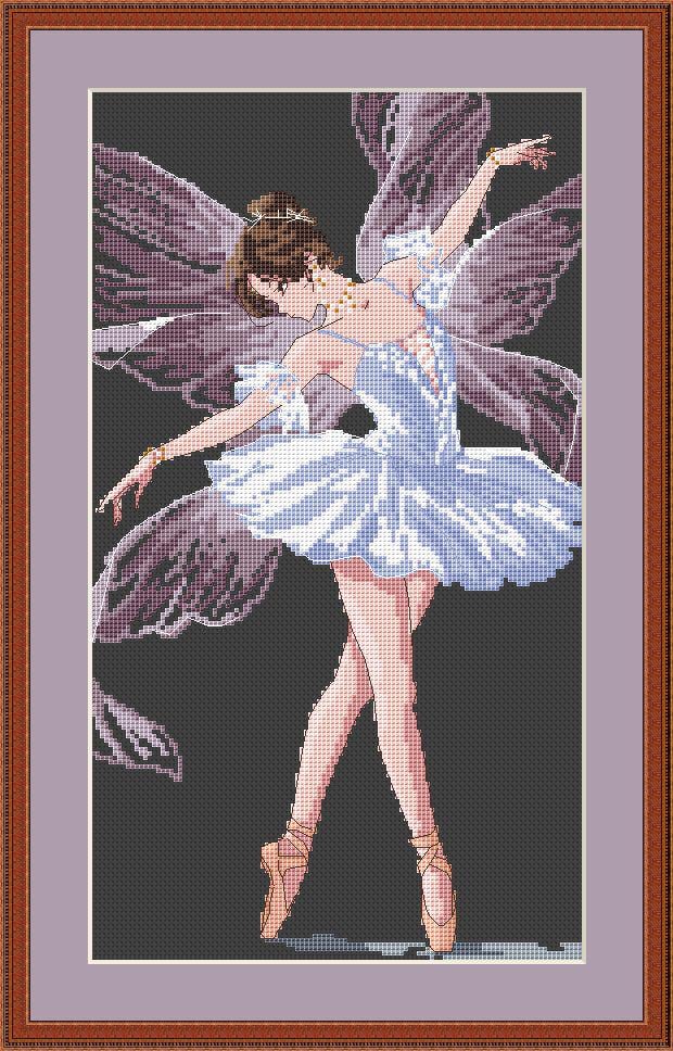 Fairy Ballerin Cross Stitch Pattern Digital PDF,XSD Chart Art Design