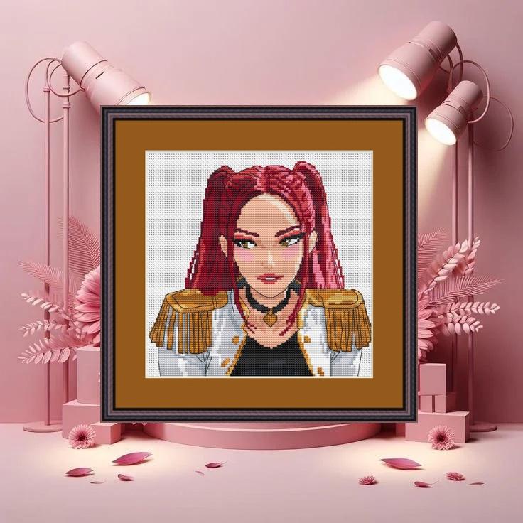 Anime Cross Stitch Pattern Mira Digital PDF, XSD Chart Fan Art Design