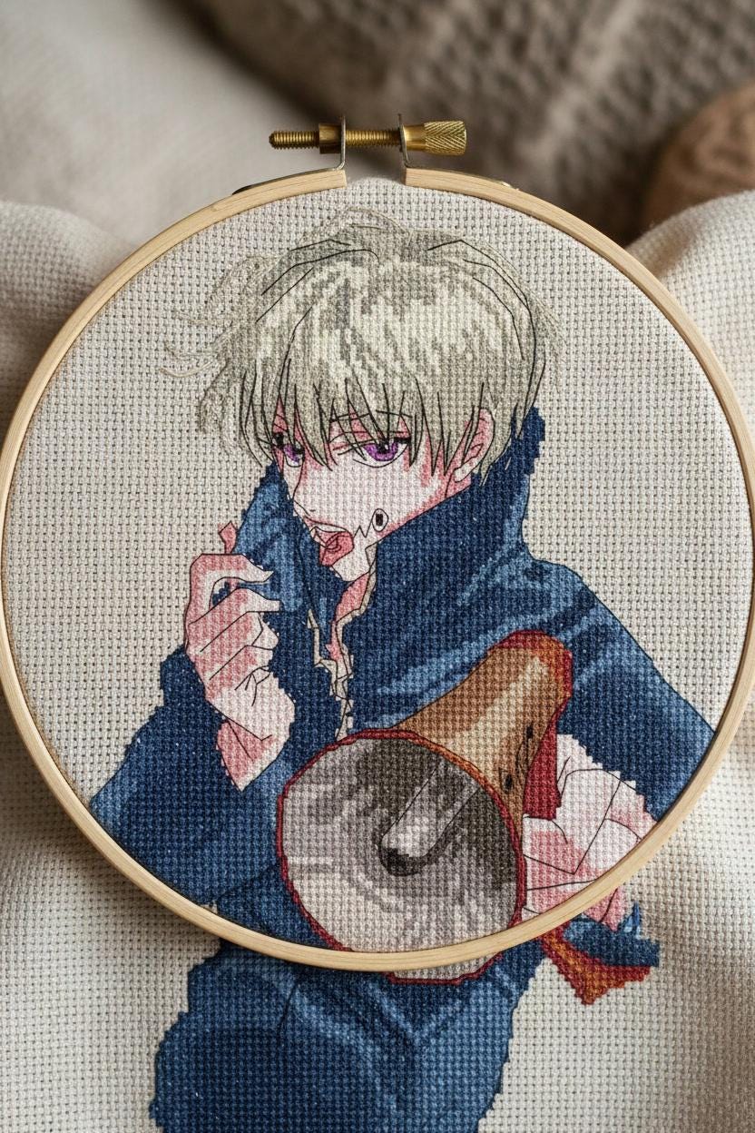 Anime Boy Cross Stitch Pattern Inumaki Digital PDF,XSD Chart Fan Art Design
