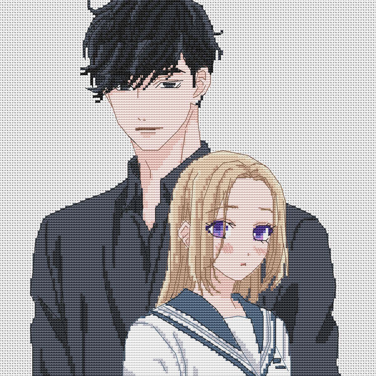 Anime Cross Stitch Pattern Digital PDF,XSD Chart Fan Art Design