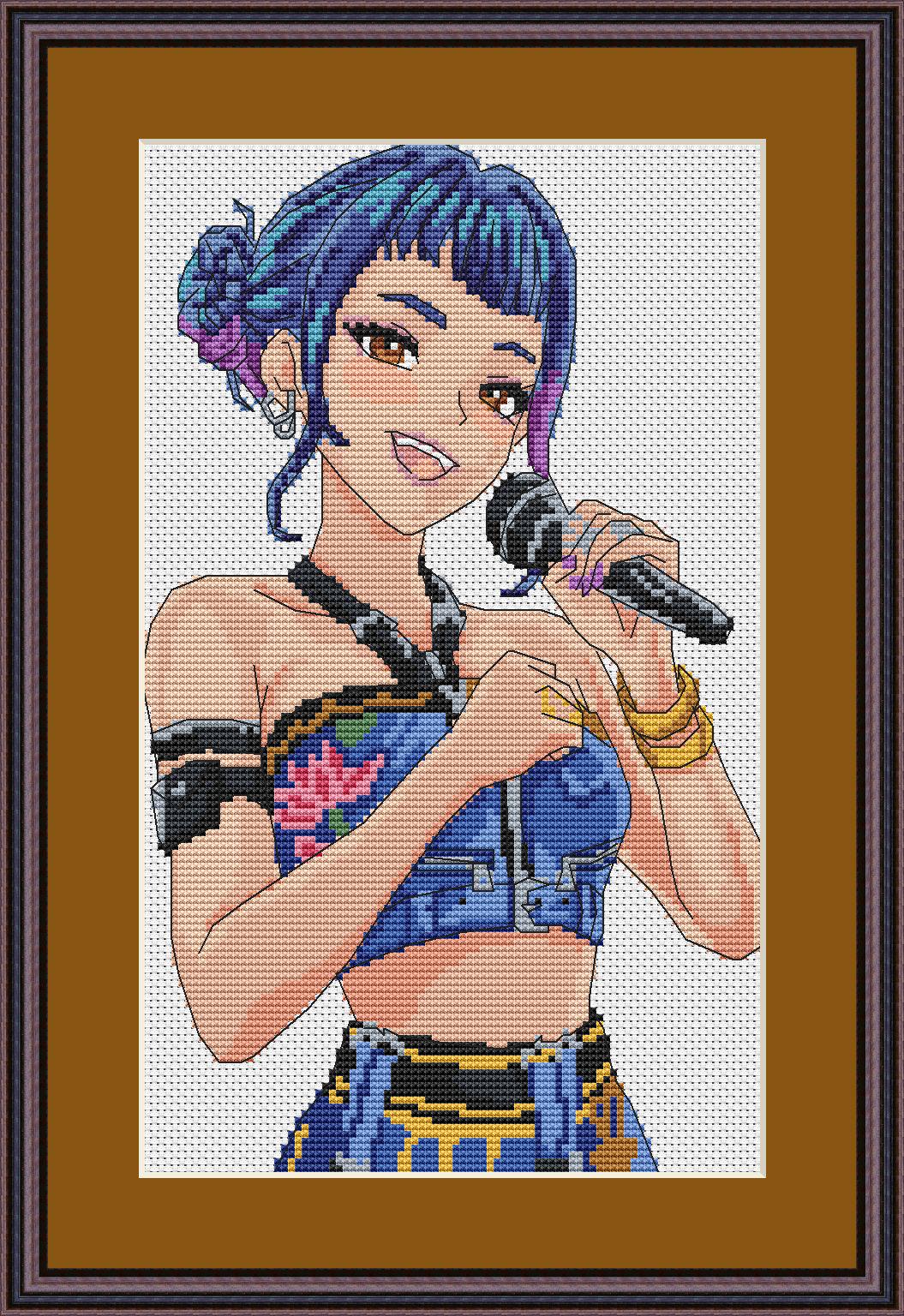Anime Cross Stitch Pattern Zoey Digital PDF, XSD Chart Fan Art Design
