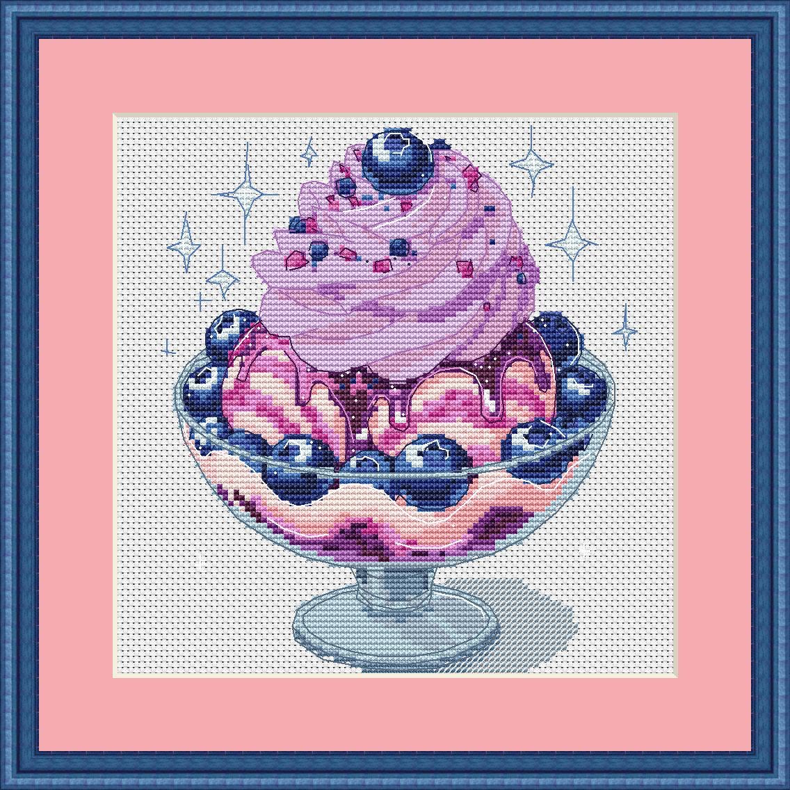 Cross Stitch Pattern Ice Cream Digital PDF Chart Art Design