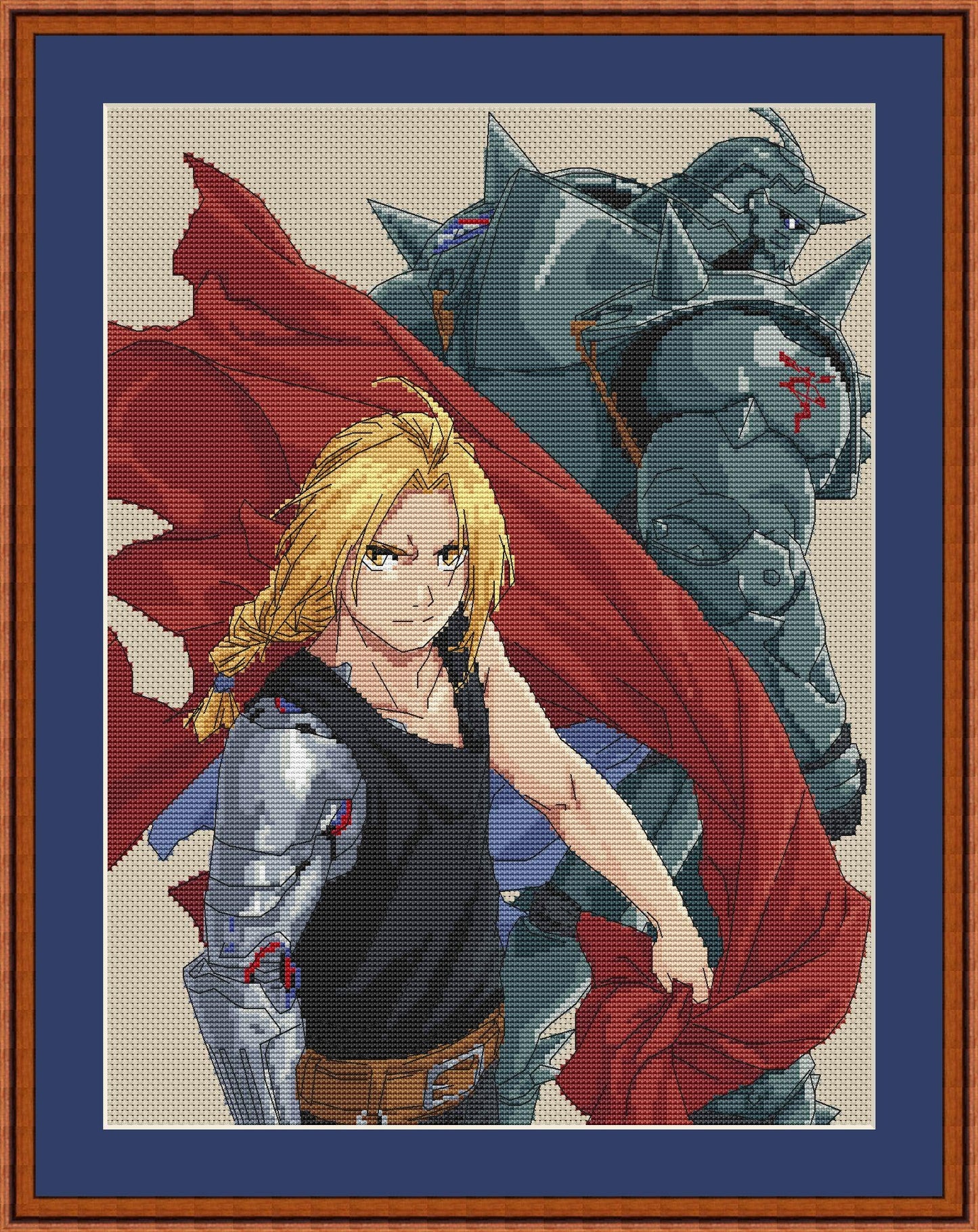 Anime Boys Cross Stitch Pattern Alphonse, Edward Digital PDF,XSD Chart Fan Art