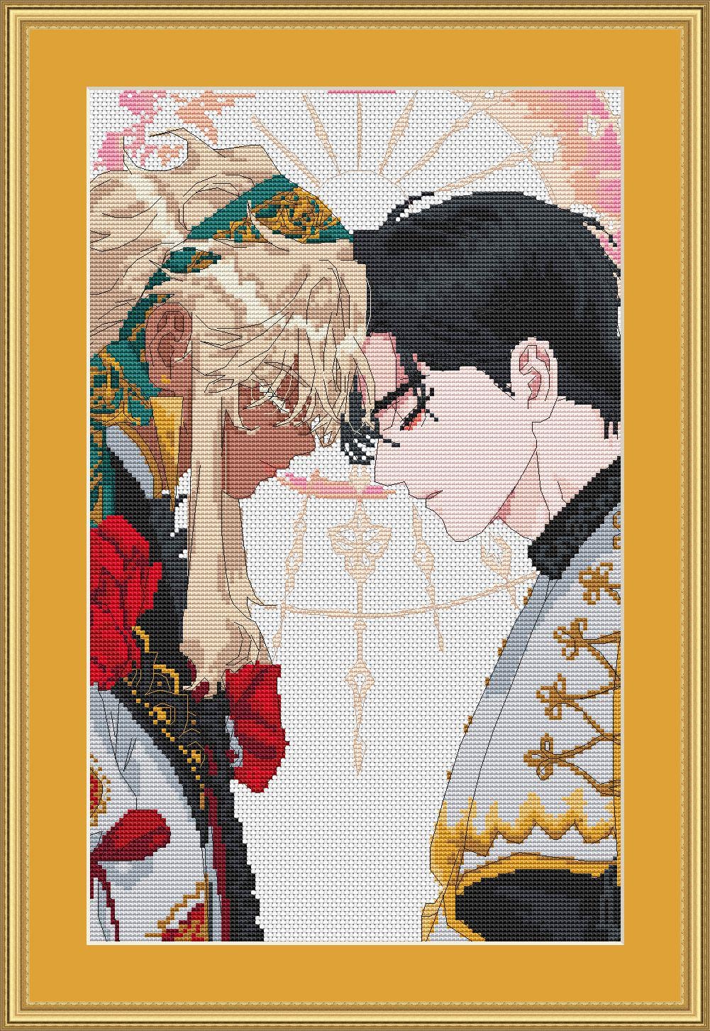 Cross Stitch Pattern Shuraka/Tei Digital PDF, XSD Chart Manhwa Design