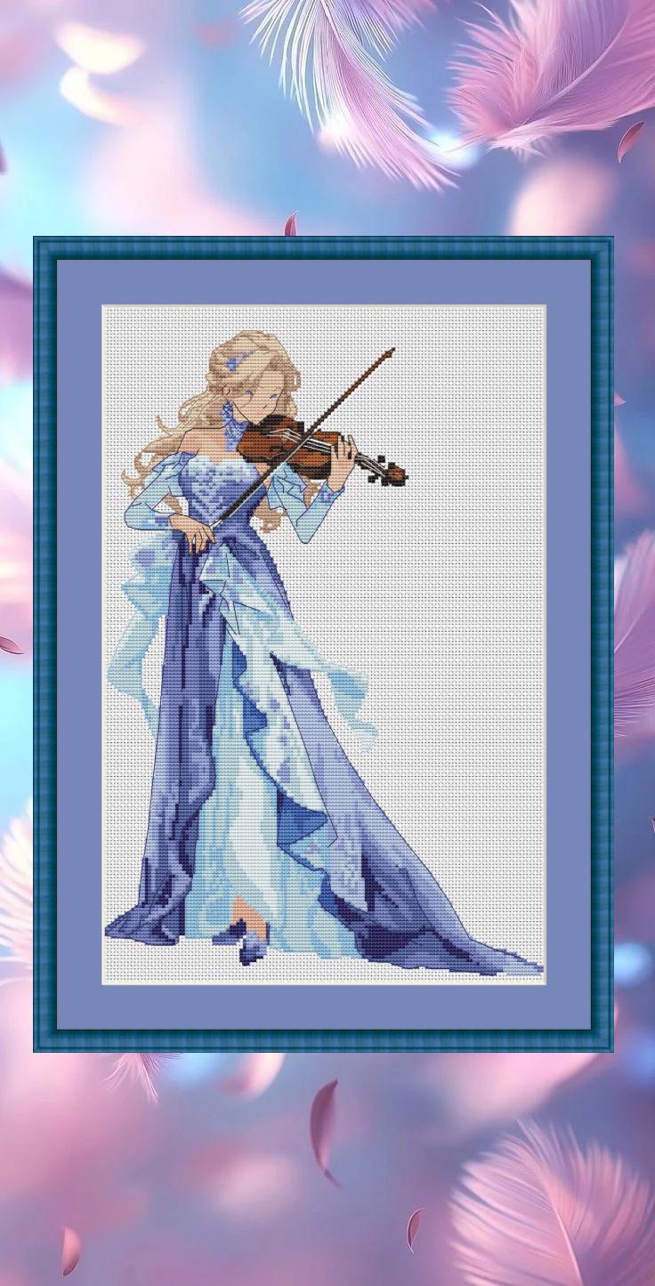 Ballroom Dress Cross Stitch Pattern Digital PDF, XSD Chart Art Design