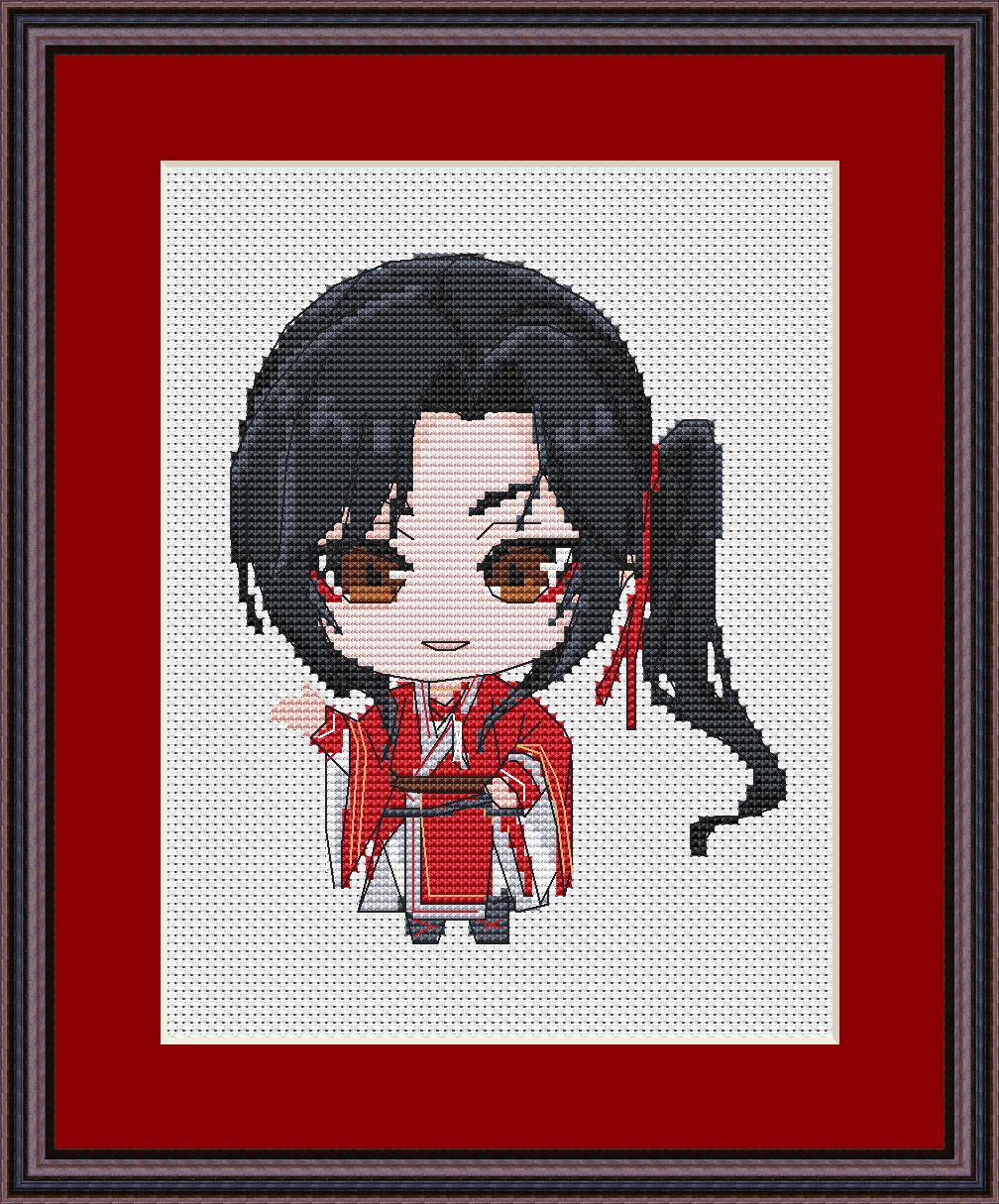 Anime Cross Stitch Pattern HOB San Lang Digital PDF,XSD Chart Fan Art Design