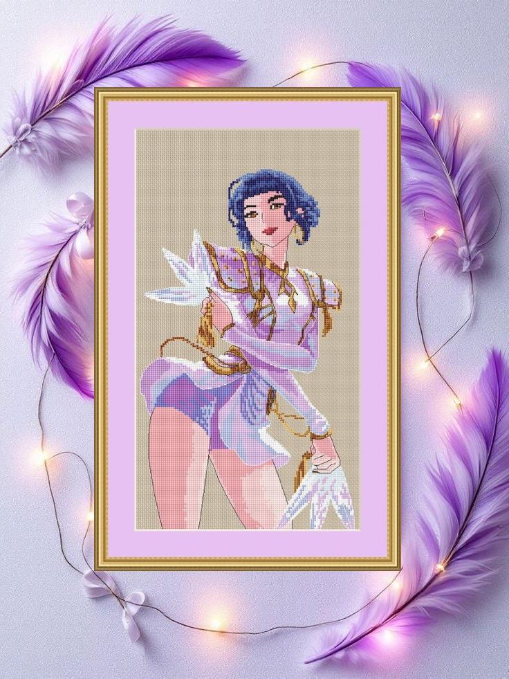 Anime Cross Stitch Pattern Zoey Digital PDF, XSD Chart Fan Art Design