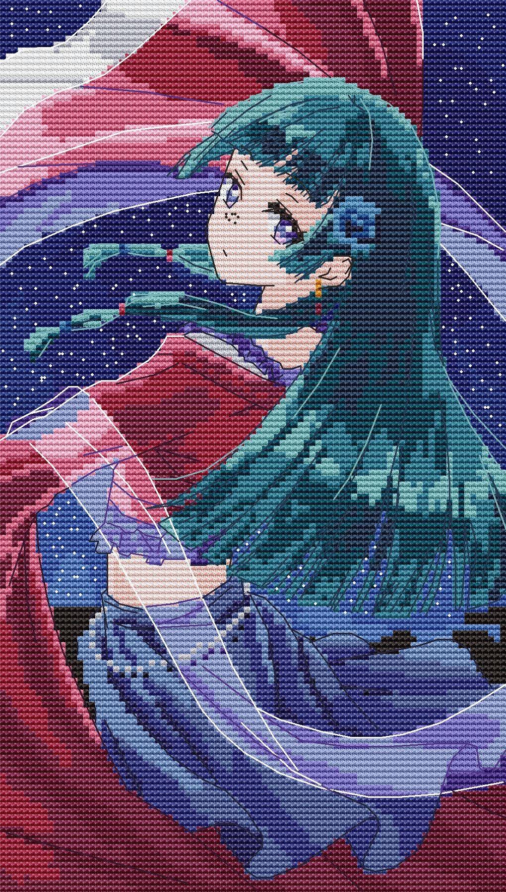 Anime Cross Stitch Pattern Mao Mao Digital PDF Chart Fan Art Design