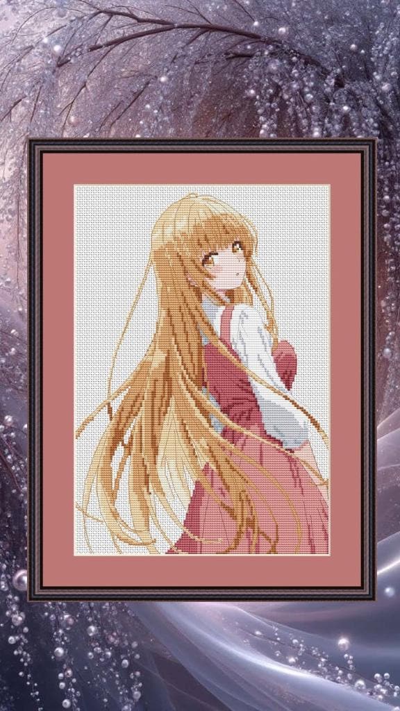 Anime Cross Stitch Pattern Mahiru Shiina Digital PDF,XSD Fan Art Design