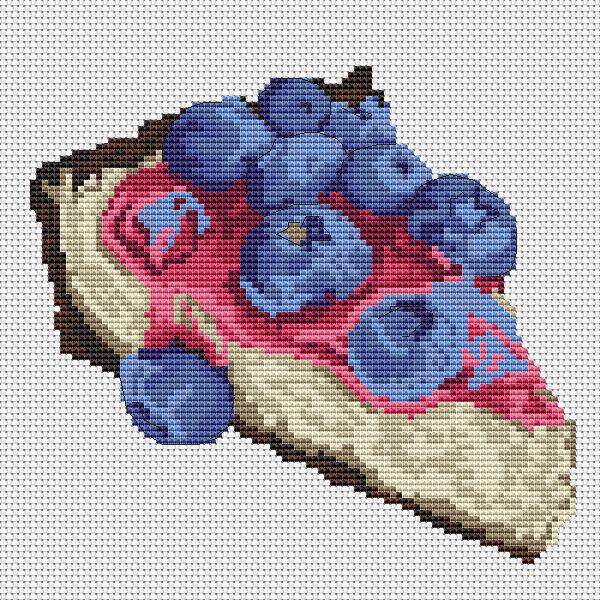 Cross Stitch Pattern Cheesecake Digital PDF, XSD Chart Art Design