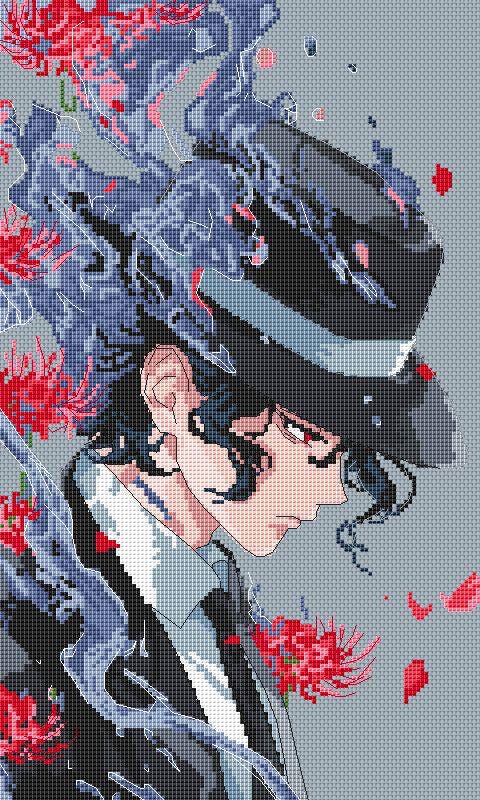 Anime Cross Stitch Pattern Mudzan Digital PDF,XSD Chart Fan Art Design