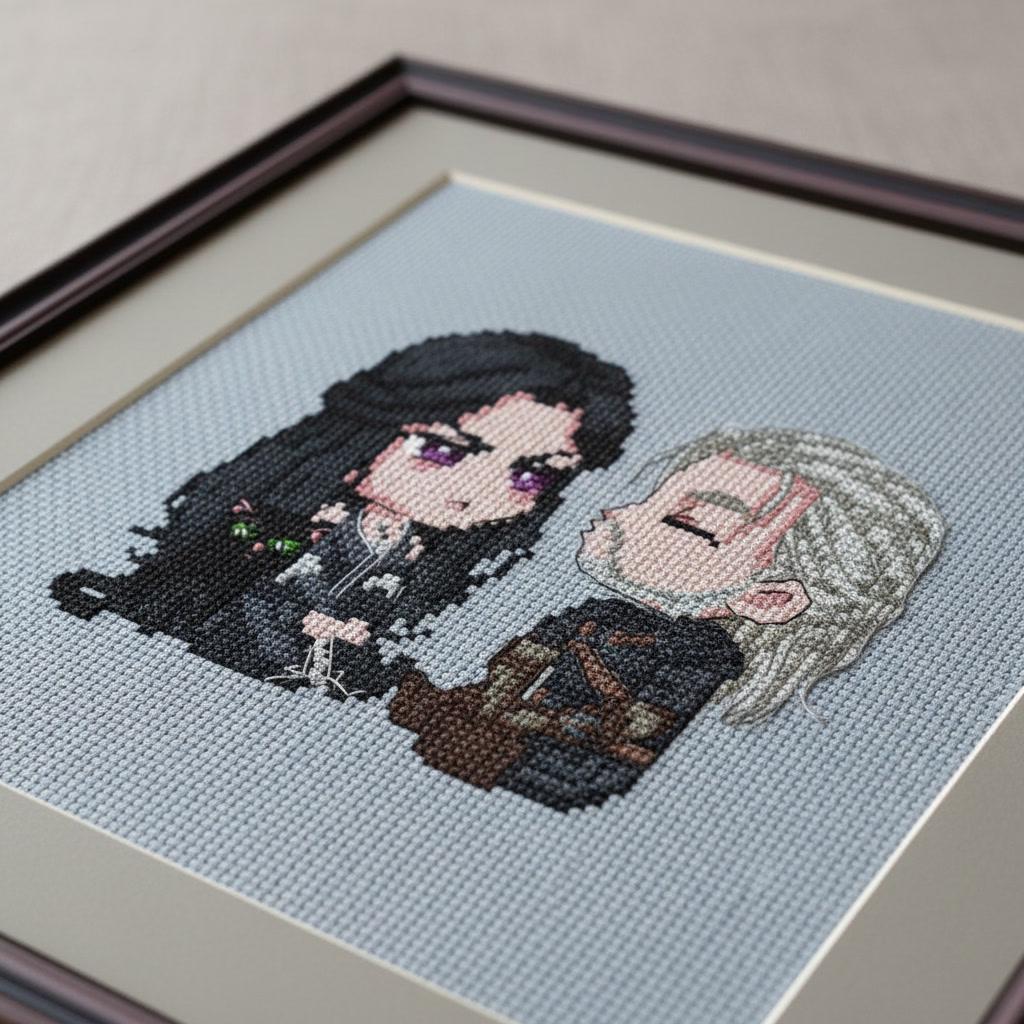Cross Stitch Pattern Witcher Digital PDF,XSD Chart Fan Art