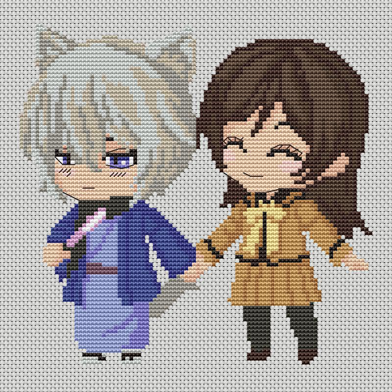 Anime Cross Stitch Pattern Digital PDF,XSD Chart Fan Art Design