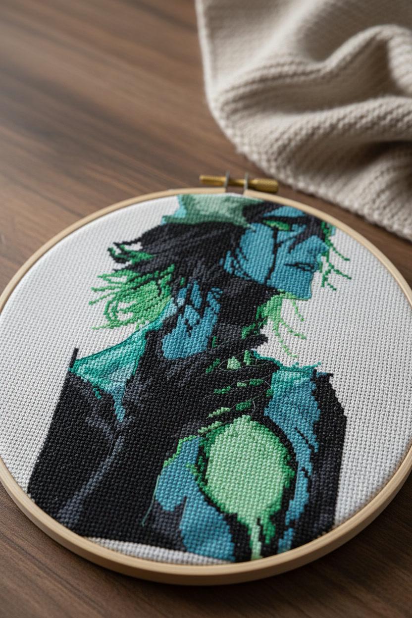 Anime Cross Stitch Pattern Ulquiorra Digital PDF,XSD Chart  Manga Fan Art