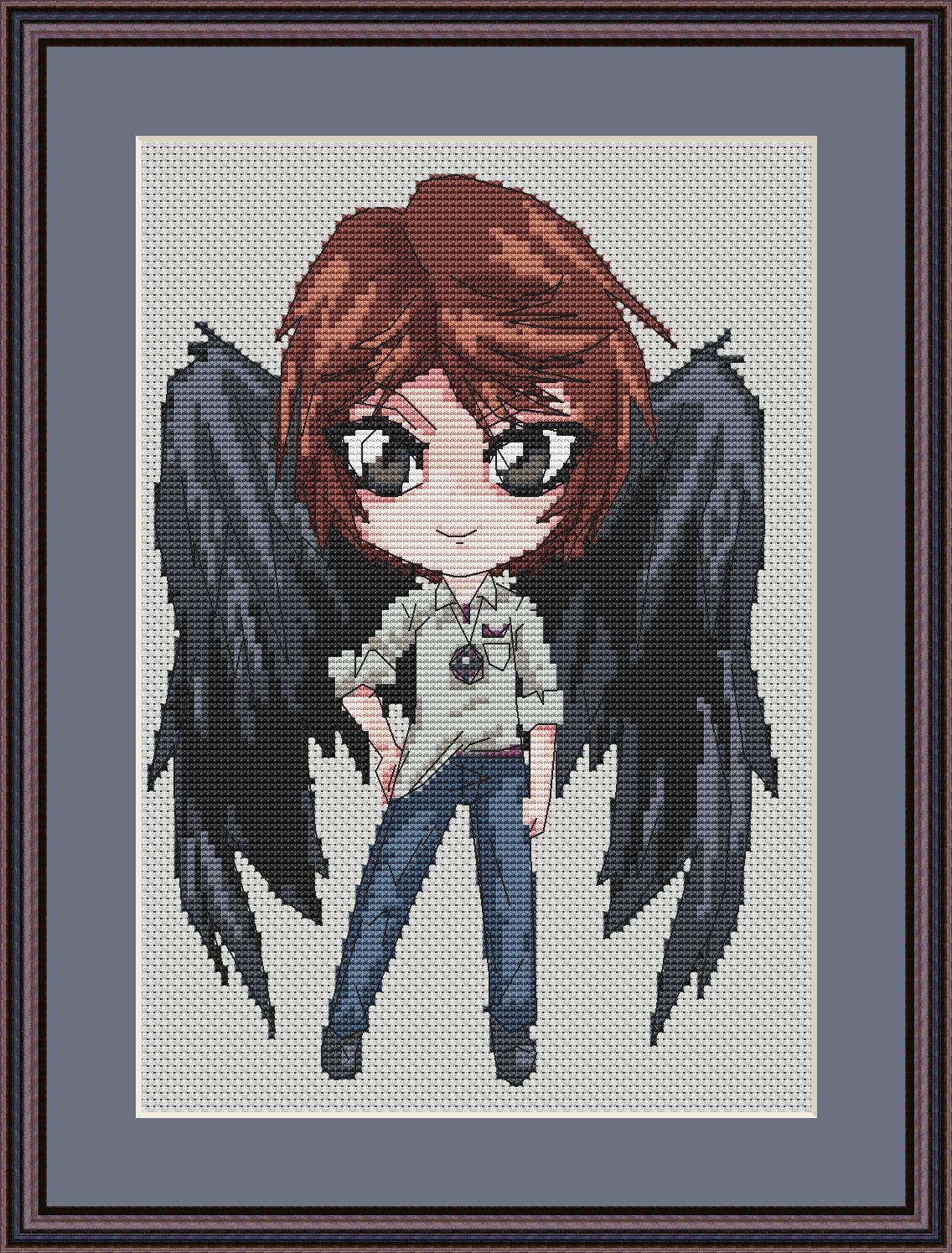 Anime Cross Stitch Pattern Digital PDF,XSD Chart Fan Art Design